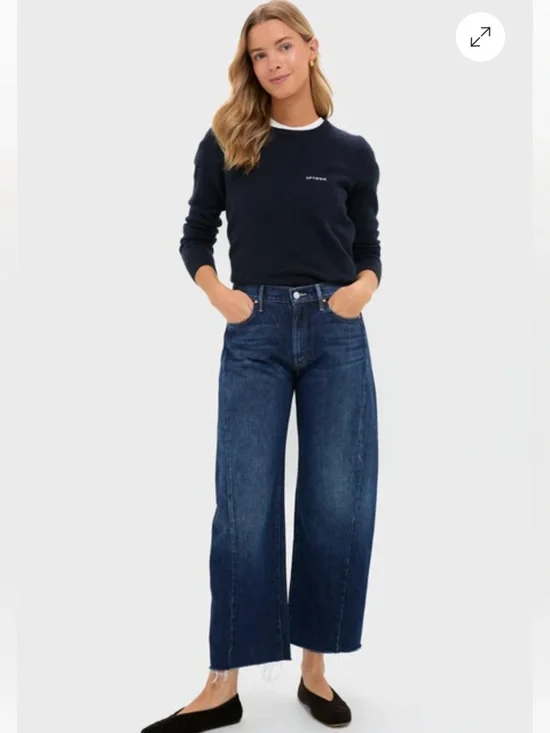 Mother Women's The Mid Rise Full Pipe Flood Fray Jean - Picture 2 of 11